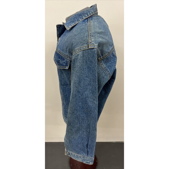 Vintage Gap Denim Jacket Mens X-Small Trucker Blue Medium Wash 90s Made in USA - Picture 4 of 11